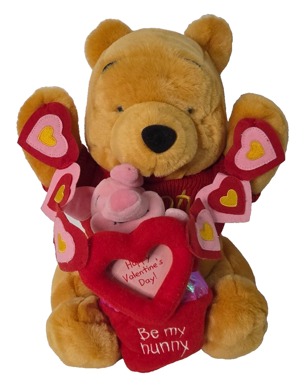 Disney Winnie The Pooh Piglet Valentine Plush Be My Hunny HTF